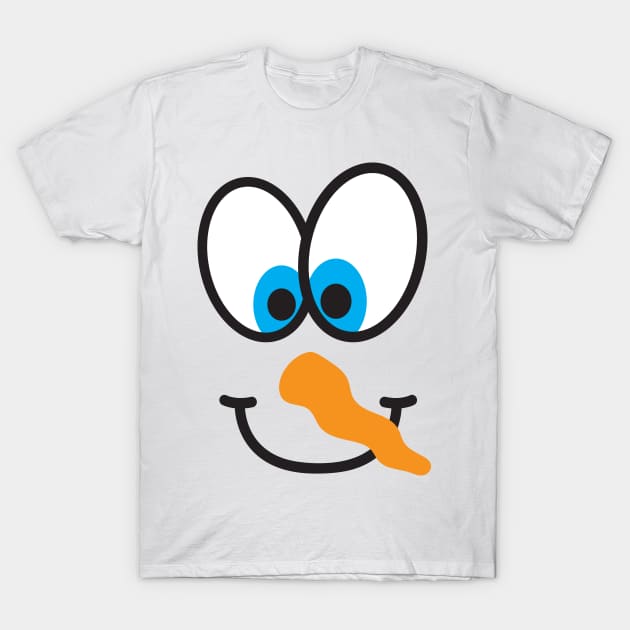 snowman face T-Shirt by MZeeDesigns